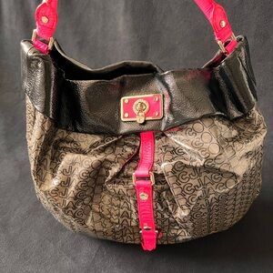 Marc Jacobs Black and Pink Hobo Bag